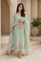 Light Mint Floral Bloom Malmal Suit Set