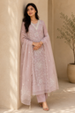 Gulnaar Blush Chikankari Suit Set