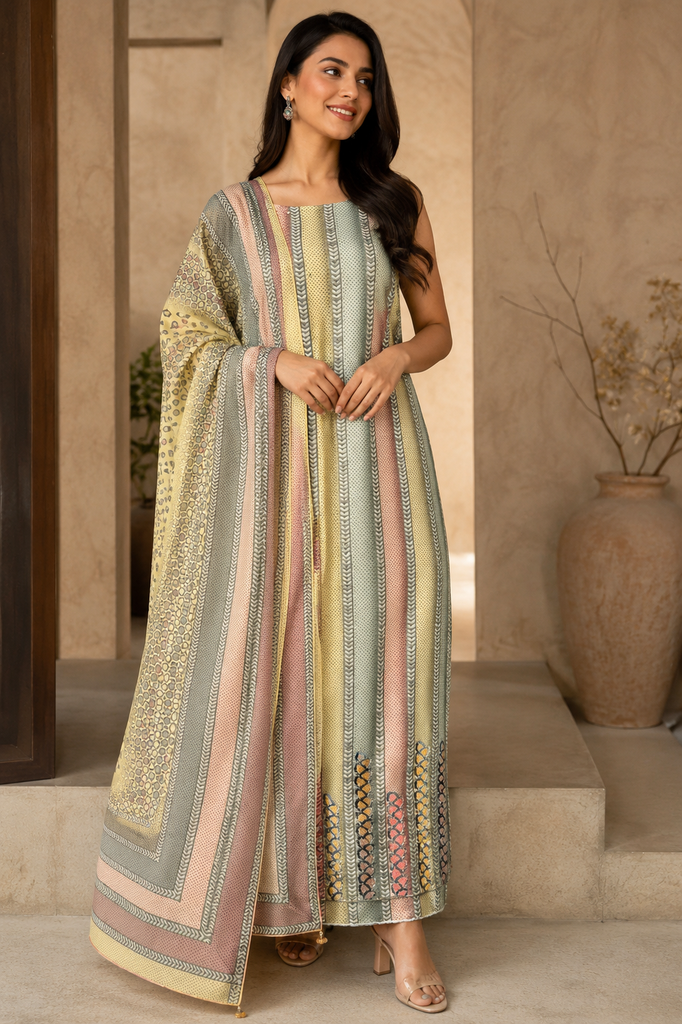 Zariya Stripe Suit Set