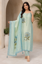 Celeste Bloom Mint Luxe Unstitched Suit Set